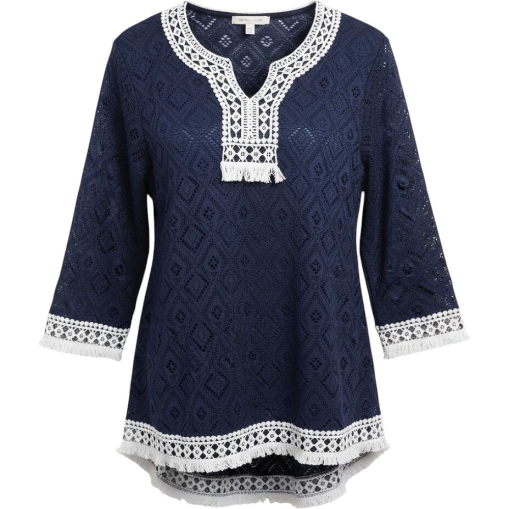 Alfred Dunner Coastal Crochet Tunic‎